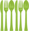 Assorted Kiwi Plastic Cutlery (Pack of 24) - Elegant, Durable, and Disposable Party Supplies for Every Occasion