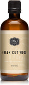 P&J Trading Fresh Cut Wood Essential Oil, 100ml - Aromatherapy, Candle Making, Diffuser, Soap, Perfume