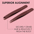 JAPONESQUE Slant and Point Tweezers Set, Hand-Sharpened Stainless, Ideal for Defining and Shaping Brows, Travel