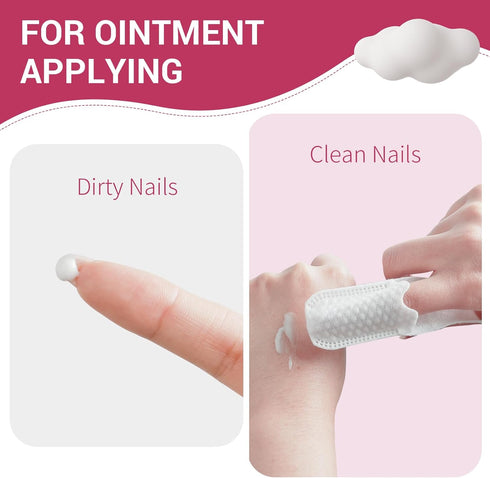 60 Count Disposable Finger Covers for Baby Oral Cleaning, 0-36 Months Infant Tongue Cleaner