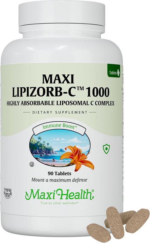 Liposomal Vitamin C - 1000mg Tablets with Digestive Blend, Highly Absorbable High Dose Vitamin C, Non-GMO Kosher