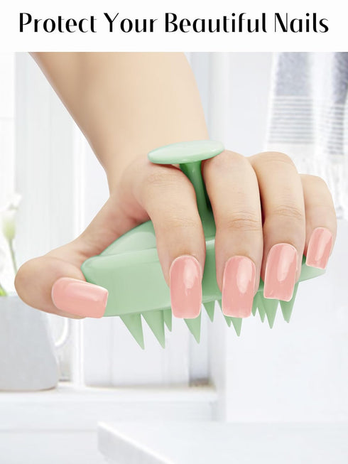 HEETA Scalp Massager Hair Growth, Soft Silicone Bristles for Dandruff Removal and Scalp Exfoliation, Lime Green