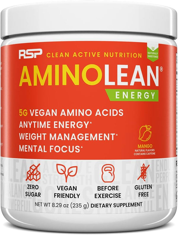 RSP Nutrition Mango Aminolean - Amino Acid Supplement Powder, 8.29 OZ