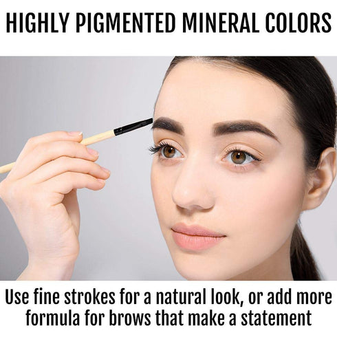 Organic Tinted Eyebrow Pomade, Shape Define Fill, 100% Natural, Made in USA, Dark