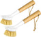 Dish Brush Set with Bamboo Handle, Kitchen Brushes for Cleaning Pot, Sink