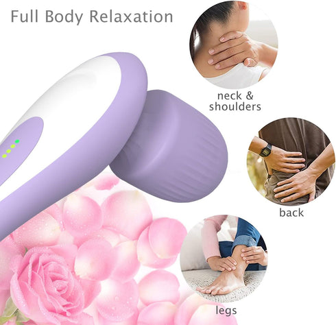 Personal Handheld Vibrating Massager-Cordless Electric Percussion Muscle/ Deep Tissue Massager for Neck Back Shoulder
