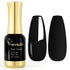 VENALISA Gel Nail Polish, 12ml Black Color Soak Off UV LED Nail Gel for Nail Art Starter Manicure Salon DIY