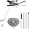 Washable Ceiling Fan Cleaner, 13 to 50 Inch Microfiber Duster with Telescoping Extension Pole (Gray)