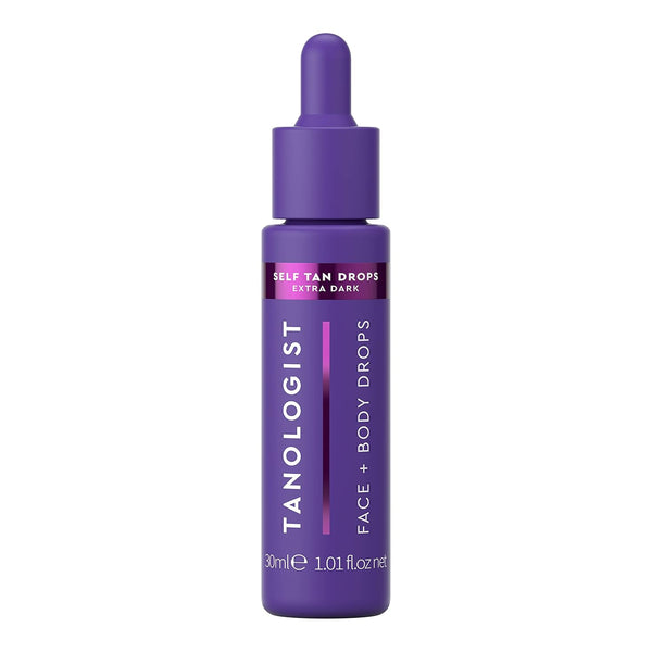 Tanologist Face and Body Self Tan Drops, Extra Dark - Illuminating Bronzing Drops, Natural Ingredients