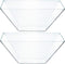 PLASTICPRO Extra Heavy Duty Clear Medium Disposable Square Serving Bowls, Elegant Pack of 4 for Party Snack or Salad