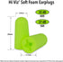 Mack’s Hi Viz Soft Foam Earplugs, 50 Pair, 32dB High NRR, Comfortable Ear Plugs for Shop Work, Industrial Use