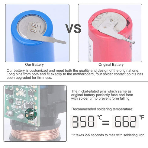 Million Magnets 800 3.7v HX9340 HX6930 HX6750 HX6530 HX6320 HX6950 HX9350 HX6920 HX6910 HX6710 Upgraded Version: mAh