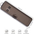 Yeeco Transparent Black Toothbrush Case 2 Packs, Portable Travel Size Holder for 2 Toothbrushes, 7.87 x 2.36 x 1.18