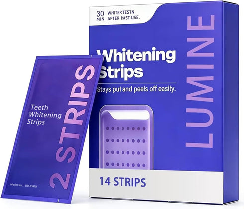 LsardL Lumine Organics Purple whitening Strips,Safe for Sensitive Teeth,14 Strips (1pc)