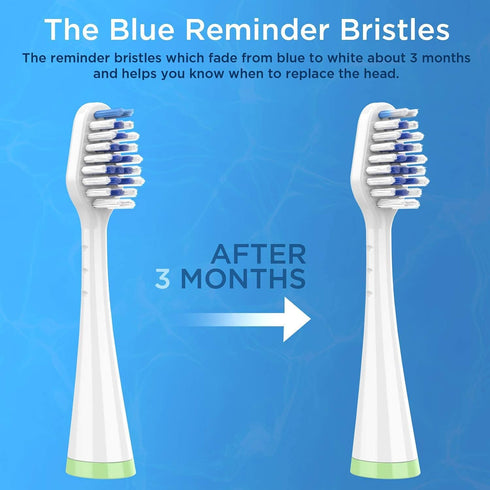 Toothbrush Replacement Heads, 4-Pack, White for Waterpik Complete Care 5.0/9.0 (CC-01/WP-861), STRB-4WW