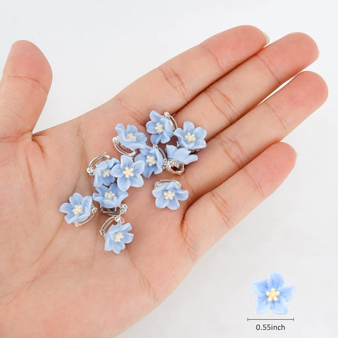 YISSION 20Pcs Mini Flower Hair Clips for Girls, Cute Lily Flower Hair Pins for Wedding Accessories