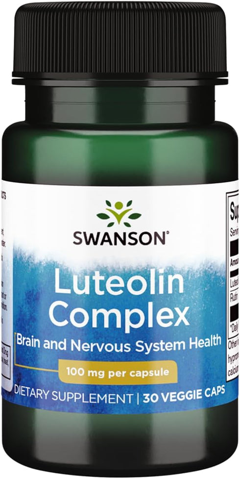 Swanson Luteolin Complex w/Rutin, Brain Support Supplement, 30 Veggie Capsules