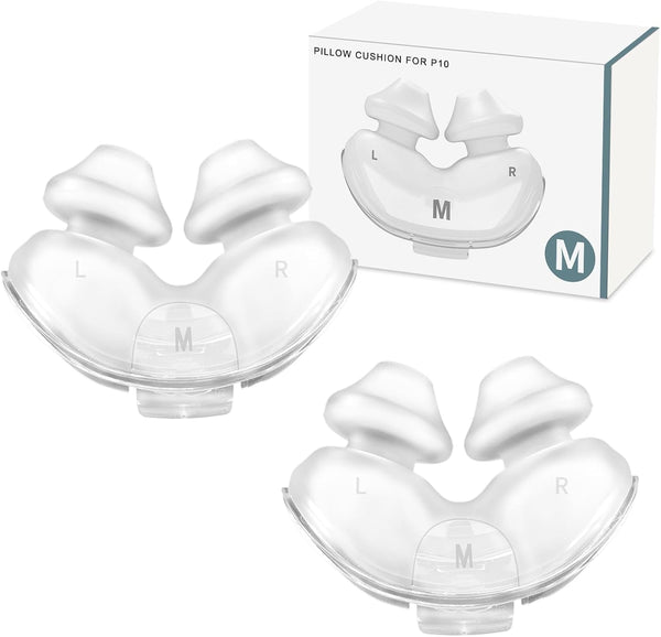 Wagleriz 2 Pack Replacement Nasal Pillow Cushion for ResMed Airfit P10, Medium, Compatiable