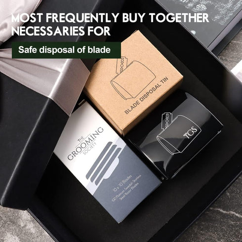 Razor Blade Storage Bank, Safety Razor Blade Disposal Case, DE Blade Mail Box for Storing Used Safety Razor Blades