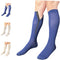 Ziperior Closed Toe 15-20 mmHg Compression White Navy Gray Inside Zipper Socks