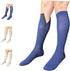 Ziperior Closed Toe 15-20 mmHg Compression White Navy Gray Inside Zipper Socks