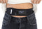 Insulin Pump Holder Waist Belt for Kids, Breathable Soft Fabric with Mesh for Easy Viewing, Black.