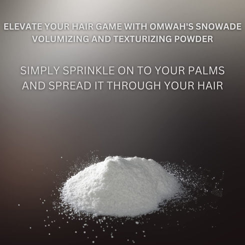 OMWAH SNOWADE Hair Styling Powder (25g) - All Natural Look Mens Hair Powder - Adds Volume & Texture