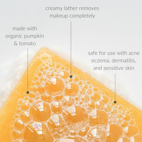 Osmia Skincare Natural Pumpkin Facial Soap Bar, Exfoliate, Smooth, Moisturize, 2.25 oz