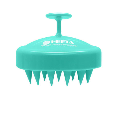 HEETA Scalp Massager for Hair Growth, Soft Silicone Shampoo Brush for Dandruff Removal, Green