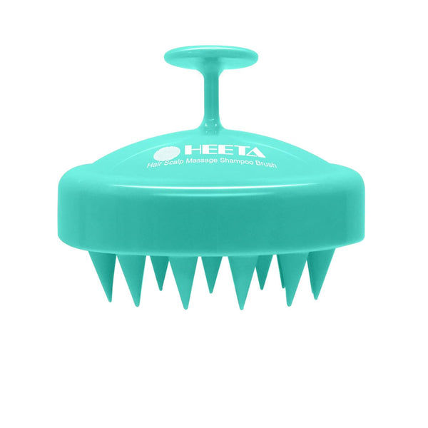 HEETA Scalp Massager for Hair Growth, Soft Silicone Shampoo Brush for Dandruff Removal, Green