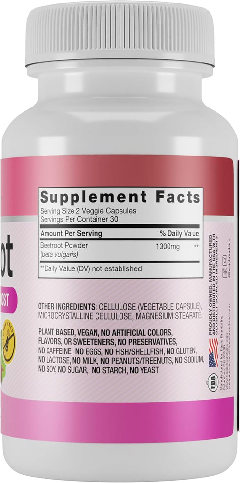 Beet Root, 1300 mg for Enhanced Energy and Circulation