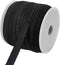 Teemico 50 Yards Black Elastic Foldover Ribbon | Stretch Fold Over FOE Elastics for Hair Ties