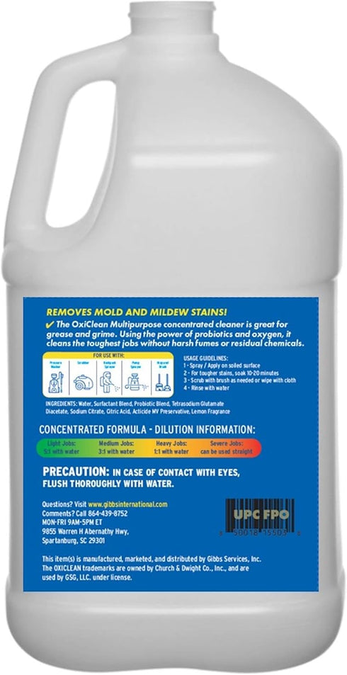 OxiClean Outdoor Multipurpose Concentrated Cleaner for Concrete, Vinyl, Grill, and Patio Furniture