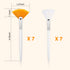 Patelai 14 Pieces Fan Brushes Applicator, Mask Brushes for Facial Makeup Tools, White and Yellow