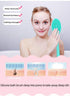 Silicone Back Scrubber Bath Body Shower Brush with Long Handle, Green