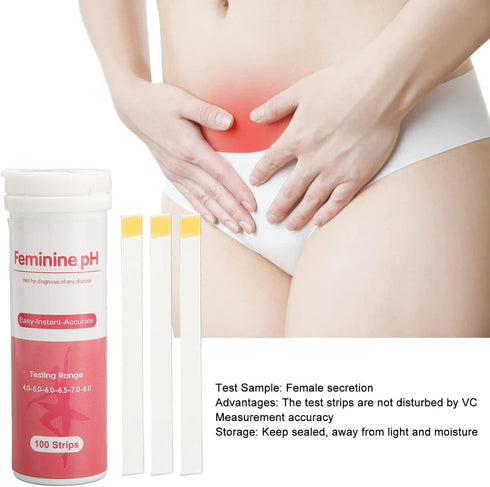 100pcs Disposable Vaginal Health PH Test Strips - Monitor Feminine Vaginal Health, Prevent Infection