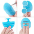 INNERNEED Soft Silicone Facial Cleansing Brush Manual Face Scrubber for Sensitive Skin, Pack of 2, Exfoliating Massage