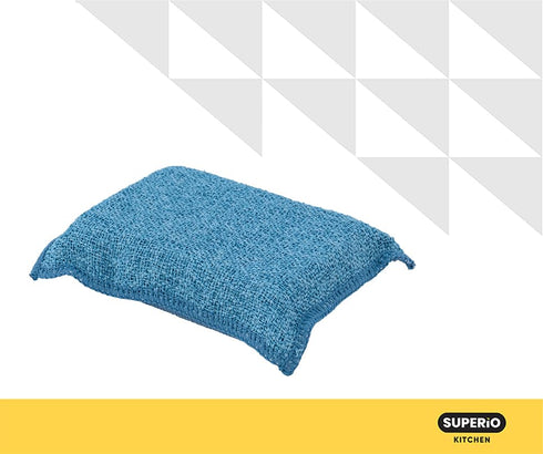 Miracle Microfiber Scrubbing Sponge, Blue Extra Scrubbing Power for Kitchen, Sink, Pot, Pan, Dish Washing, Super