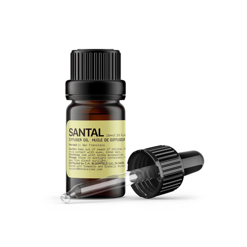 Santal Diffuser Oil, Smoky Classic Luxury Blend of Papyrus, Cardamom, Sandalwoods for Ultrasonic Diffuser (10mL/.33 FL