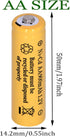 8 Packs 1.2V AA 900mAh Ni-CD Rechargeable Batteries for Outdoor Solar Lights, String Lights, Garden Lights, Solar Wall