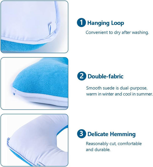 Tailbone (15"x15") Anti-Decubitus Pad Bed Cushion, Donut Butt Pillow, Pain Hemorrhoid Nursing Pad for Bedridden