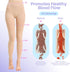 NOMIYEI 20-30 mmHg Graduated Compression Pantyhose for Women, Footless High Waist Support Compression Tights & Leggings
