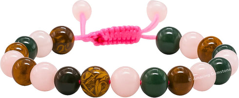Amazing Gemstone Period Bracelets for Women - Bloodstone Mariyam Jasper Rose Quartz