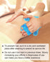 Glove Massager Palm Shaped Hand Massage Manual with 9 360-Degree Roller Balls, Blue