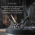 Ontaki 5" Professional German Beard & Mustache Scissors with 2 Comb & Carrying Pouch - Black Facial Hair Grooming Kit