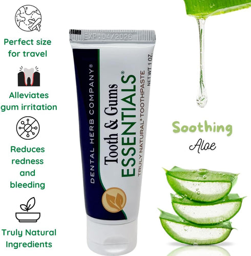 Dental Herb Company Tonic Mouthwash and Essentials Toothpaste Travel Kit, 2 oz Mouthrinse - 1 oz Toothpaste