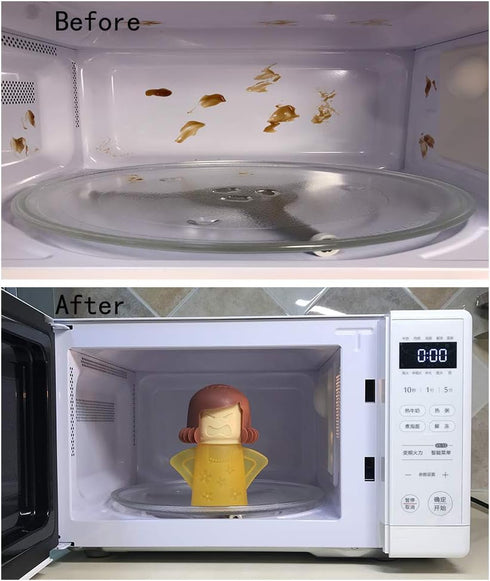 Angry Mom Microwave Cleaner, Mad Mama Microwave Steam Cleaner, Just Add Vinegar and Water, Cleans Crud in Minutes