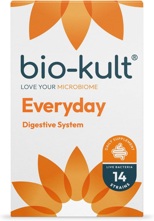 Bio-Kult Everyday Probiotics - 14 Strains, Non-GMO & Gluten Free, 120 Count Capsules