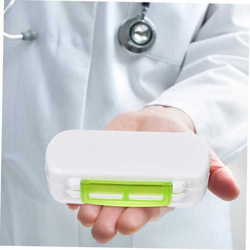 ORFOFE Mypillypal Monthly Pill Organizer Dispenser Organizer Weekly Daily Travel Portable Holder Green Hygienic Plastic