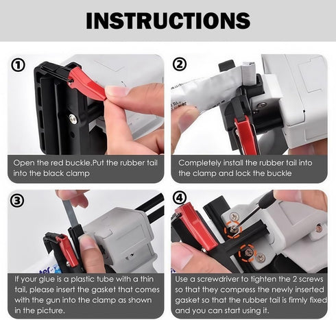 YiJAYiCAMA 704 Toothpaste Tube Glue Gun, Tube Squeezing Machine Dispenser Glue Gun, Universal Manual Glue Gun Extruder